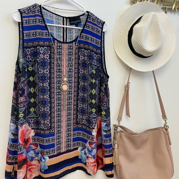 Anthropologie Cynthia Rowley 1X sleeveless shabby chic - Picture 3 of 5